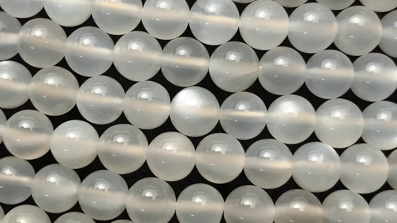 ホワイトムーンストーン ラウンド6mm 半連/1連｜天然石ビーズの卸問屋