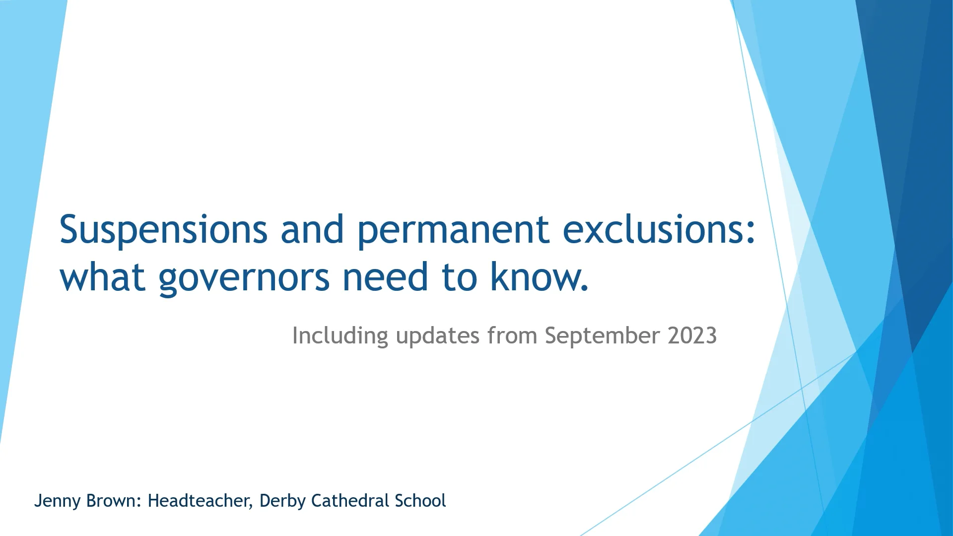 Suspensions, and permanent exclusions Gov Conference Autumn 23 on Vimeo