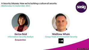 Friday 15 September 2023 - A Security Odyssey: How we’re building a culture of security