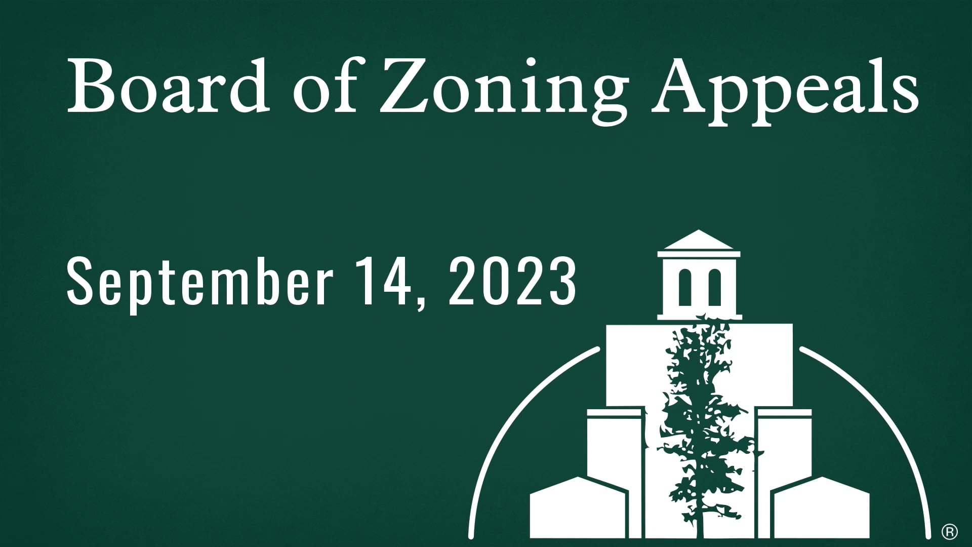 Board of Zoning Appeals September 14