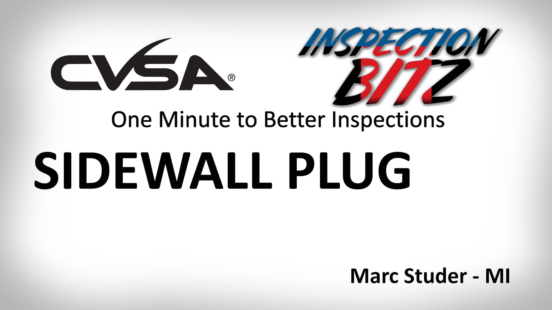Sidewall Plug Michigan Inspection Bitz on Vimeo