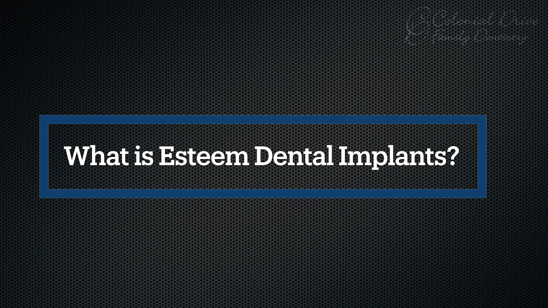 [Subtitle] Colonial Dental, Esteem Video, 1920 x 1080, DIM on Vimeo