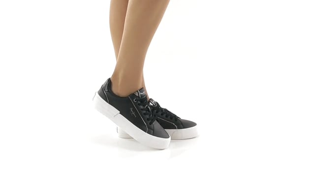 Women Casual Shoes from the Pepe Jeans brand Allen.low Black ECOleather