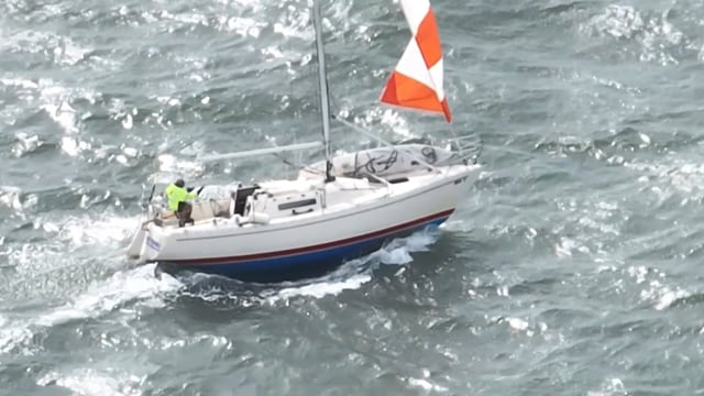 Multiple Agencies Assist in Rescue of Couple on Sailboat Caught in Hurricane Lee Swells