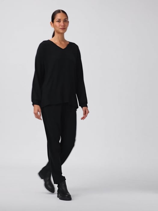 Navy Blue Linen Dolman Sleeve Top – Re:creation