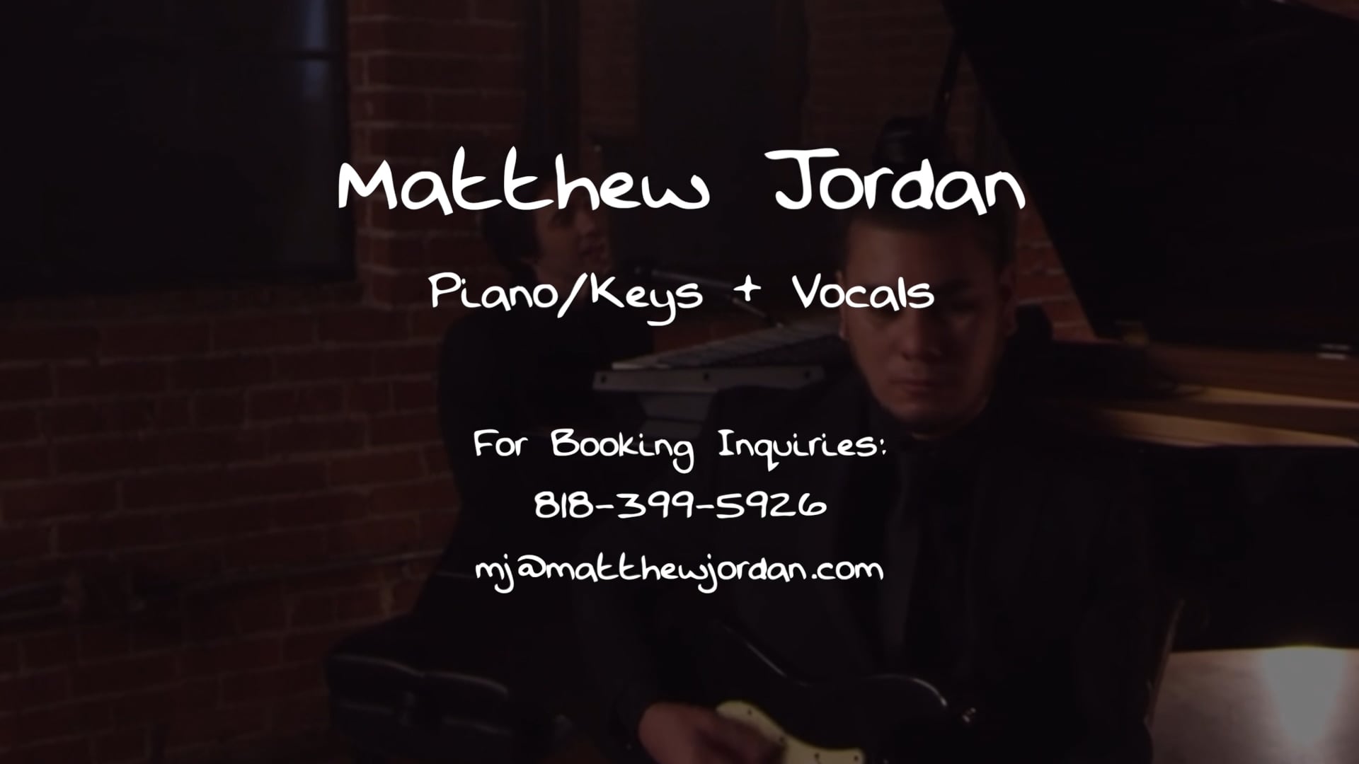 Promotional video thumbnail 1 for Matthew Jordan