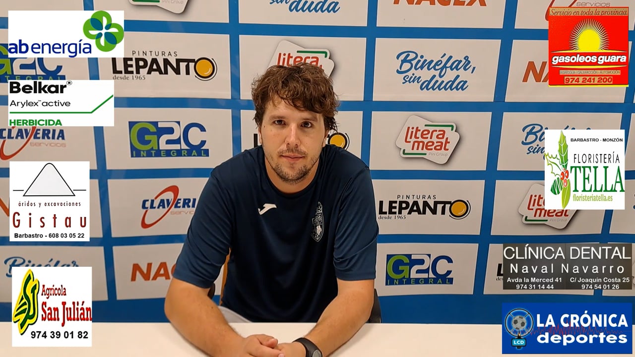 LUIS ARCAS (Entrenador Binéfar) CD Binéfar 1-0 TAMARITE / Jornada 2 / 3ª División