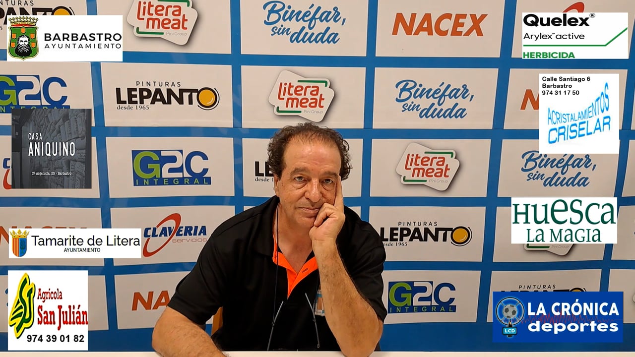 FÉLIX JIMÉNEZ (Entrenador Tamarite) CD Binéfar 1-0 TAMARITE / Jornada 2 / 3ª División