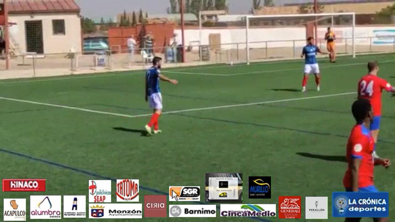 ( RESUMEN Y GOLES )  Cariñena-1-1-At.Monzón / J 2 / 3ª División