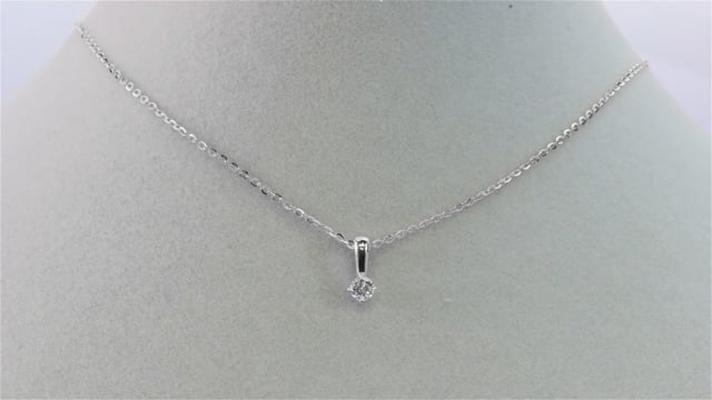 Wideo Zawieszka z diamentem Kartezja z białego złota