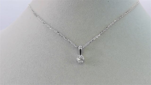 Wideo Zawieszka z diamentem Kartezja z białego złota