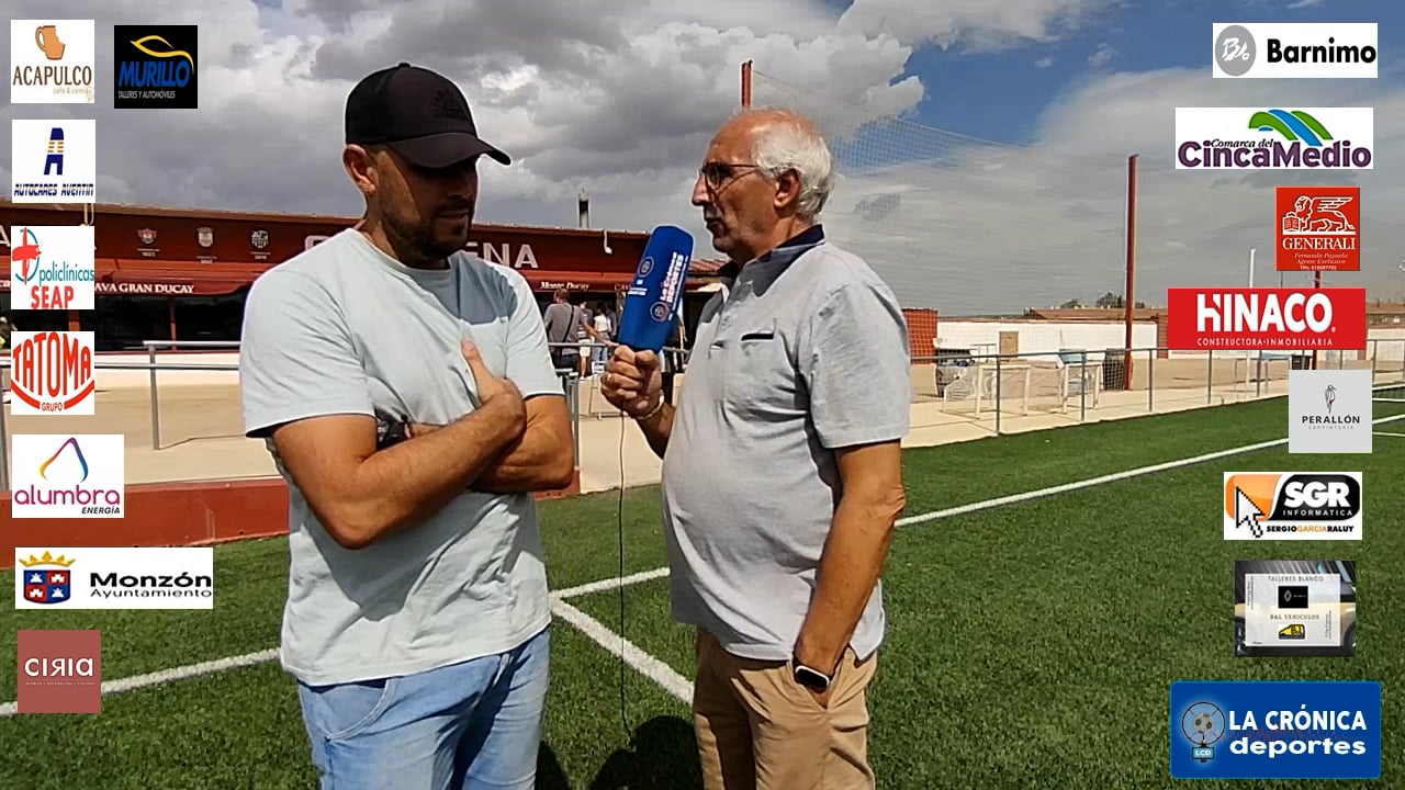 DAVID BERNAL( Entrenador Cariñena ) Cariñena-1-1-At.Monzón / J 2 / 3ª División