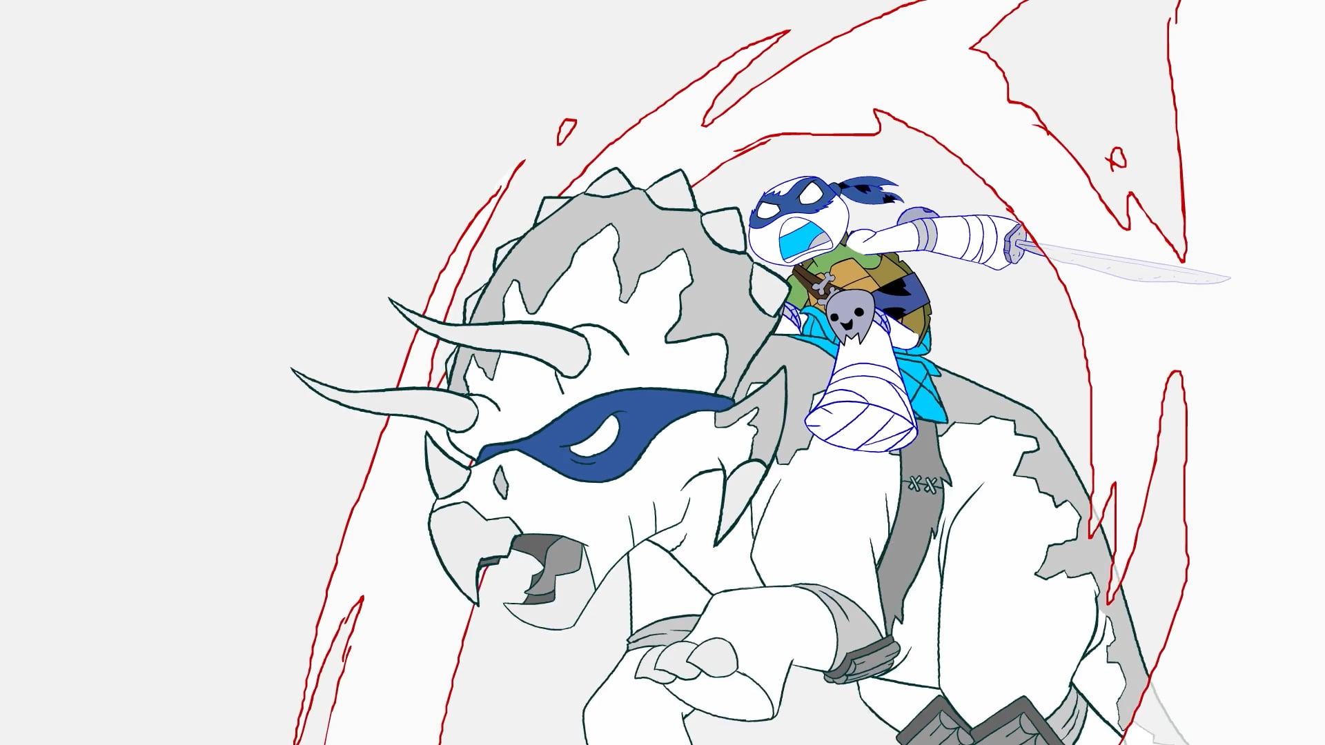 TMNT - Ptero/Trike (Anim Sample)