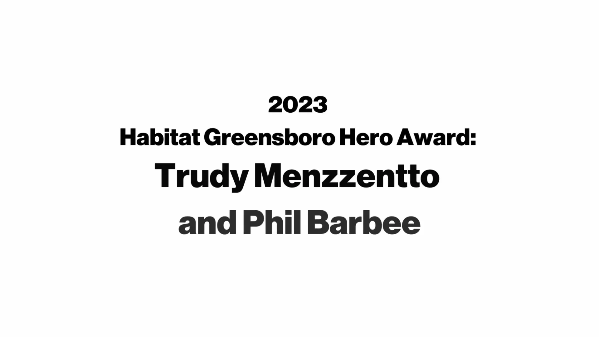 2023 Habitat Greensboro Hero Award Trudy and Phil on Vimeo