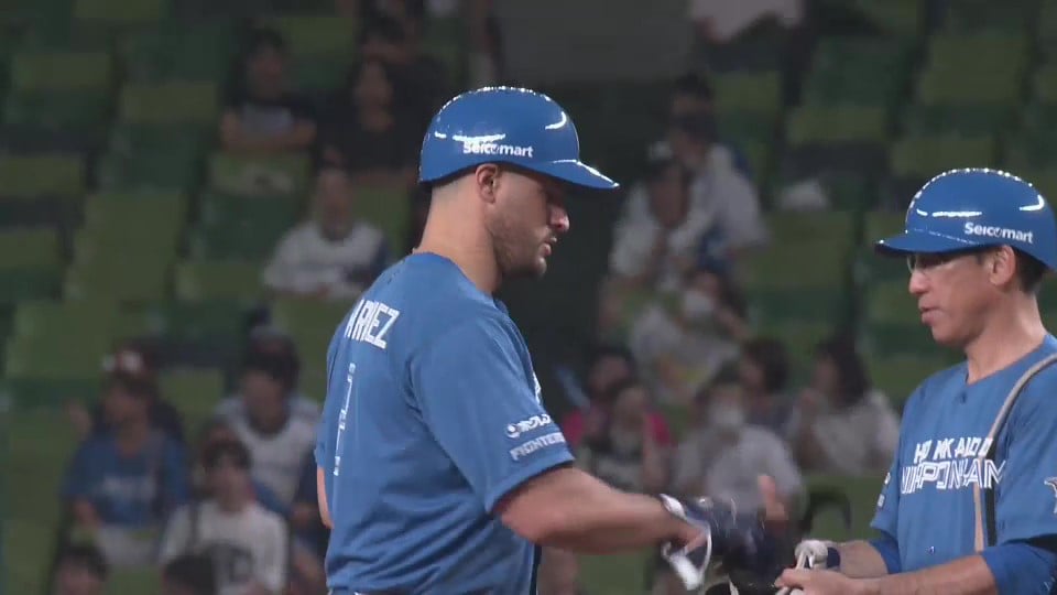 【1回表】幸先よく先制!! ファイターズ・マルティネス 右中間へタイムリー2ベースヒット!!  2023年9月19日 埼玉西武ライオンズ 対 北海道日本ハムファイターズ