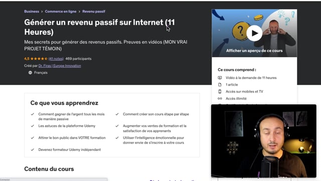 vous apprendre à gagner de l'argent sur Udemy