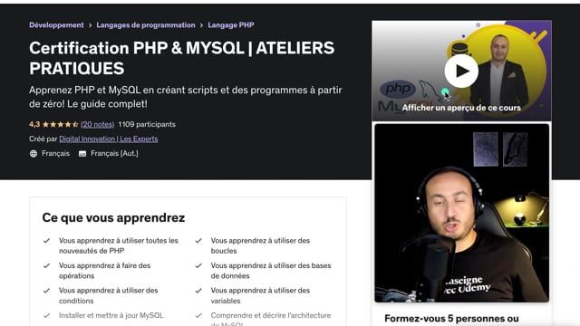 vous fournir une formation PHP & MYSQL