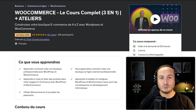 vous fournir une formation WOOCOMMERCE