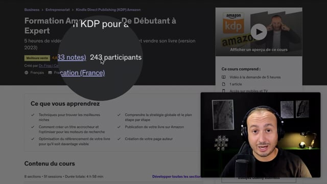 vous fournir formation Amazon KDP