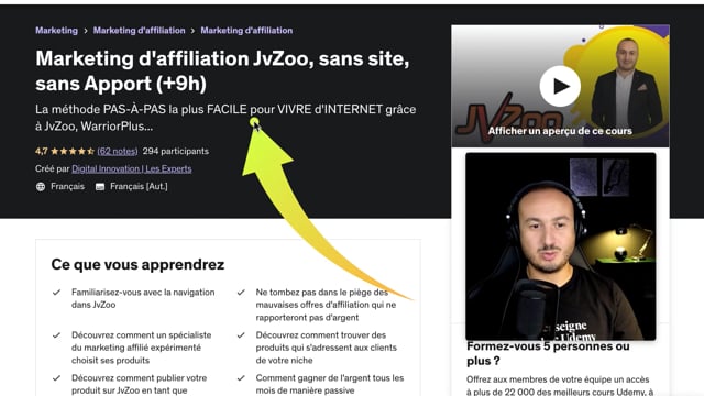 vous fournir une formation en Marketing d'affiliation