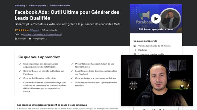 fournir une formation Facebook Ads pour générer des leads qualifiés