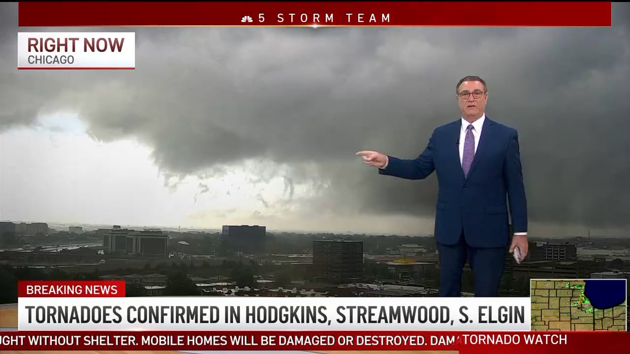 NBC WMAQ-Chicago: Live Tornado Coverage