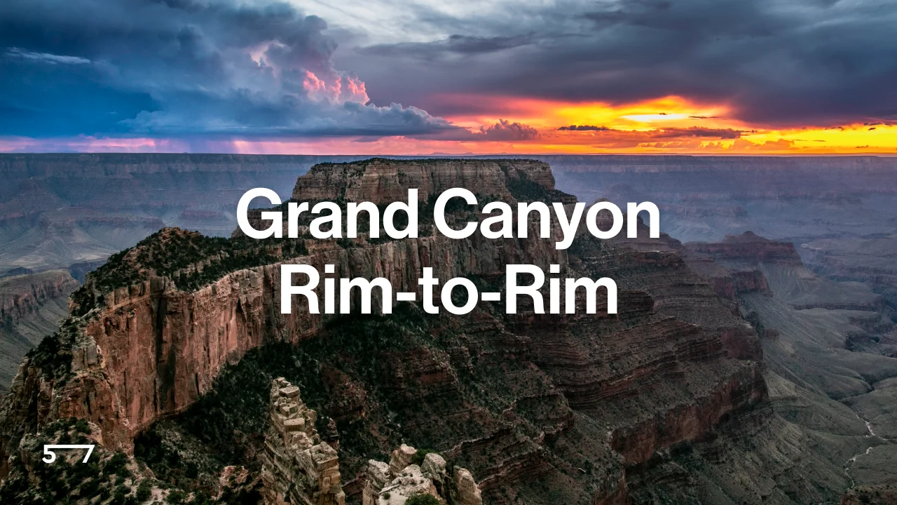 Guided Backpacking, Grand Canyon Rim-to-Rim 57hours