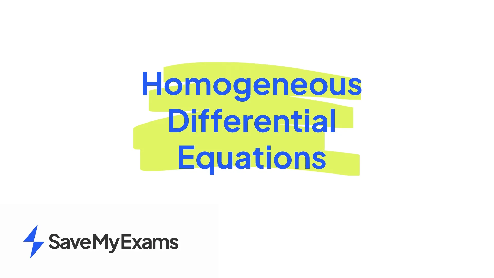 Homogeneous Differential Equations on Vimeo