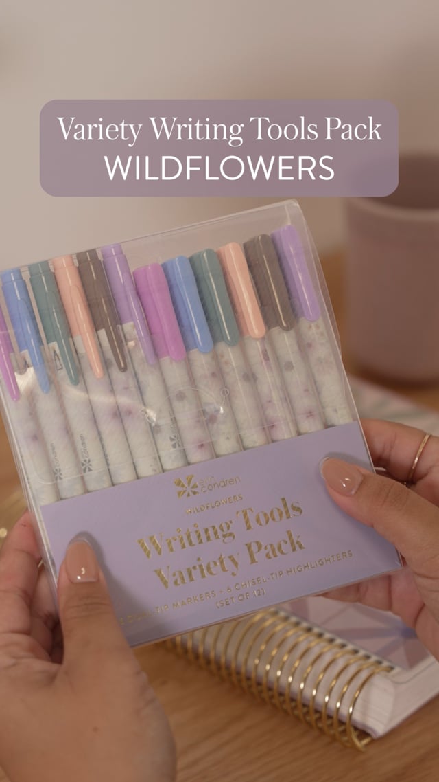  Erin Condren Variety Writing Tools Pack - 12 Pack EttaVee  Inspire Highlighters and Dual-Tip Markers for Writing, Color-Coding, Hand  lettering, Stenciling and More : Office Products