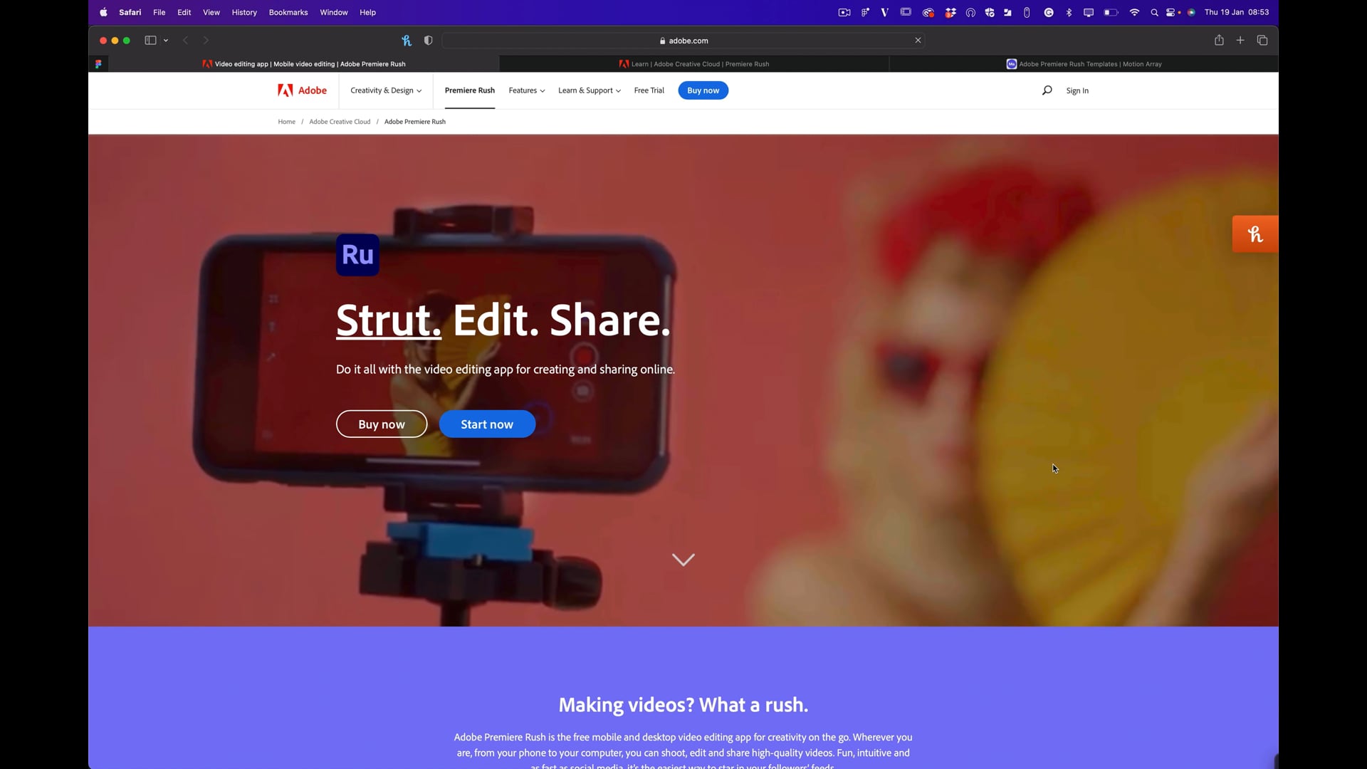 Simple self-serve edits using adobe rush - an intro tutorial video