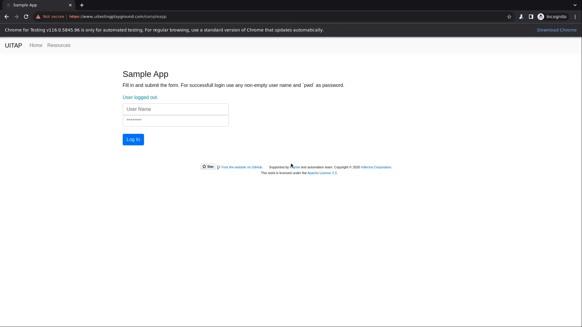 uitestingplayground Sample App on Vimeo