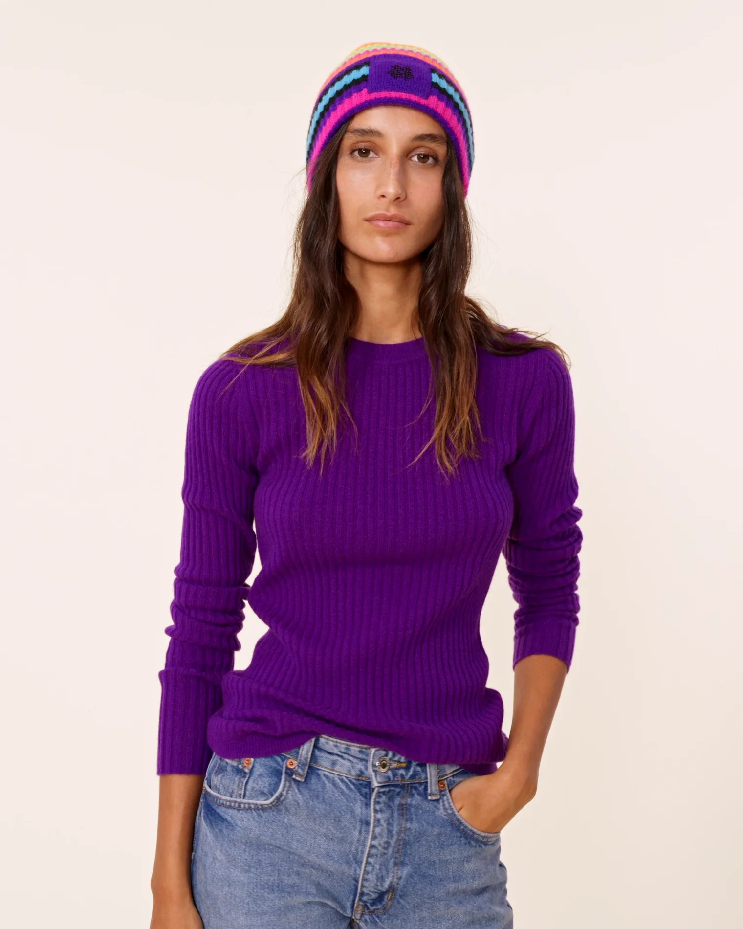 トップス Bibiy LOUISE CASHMERE KNIT Washable Cashmere Crewneck Sweater – Tibi Official