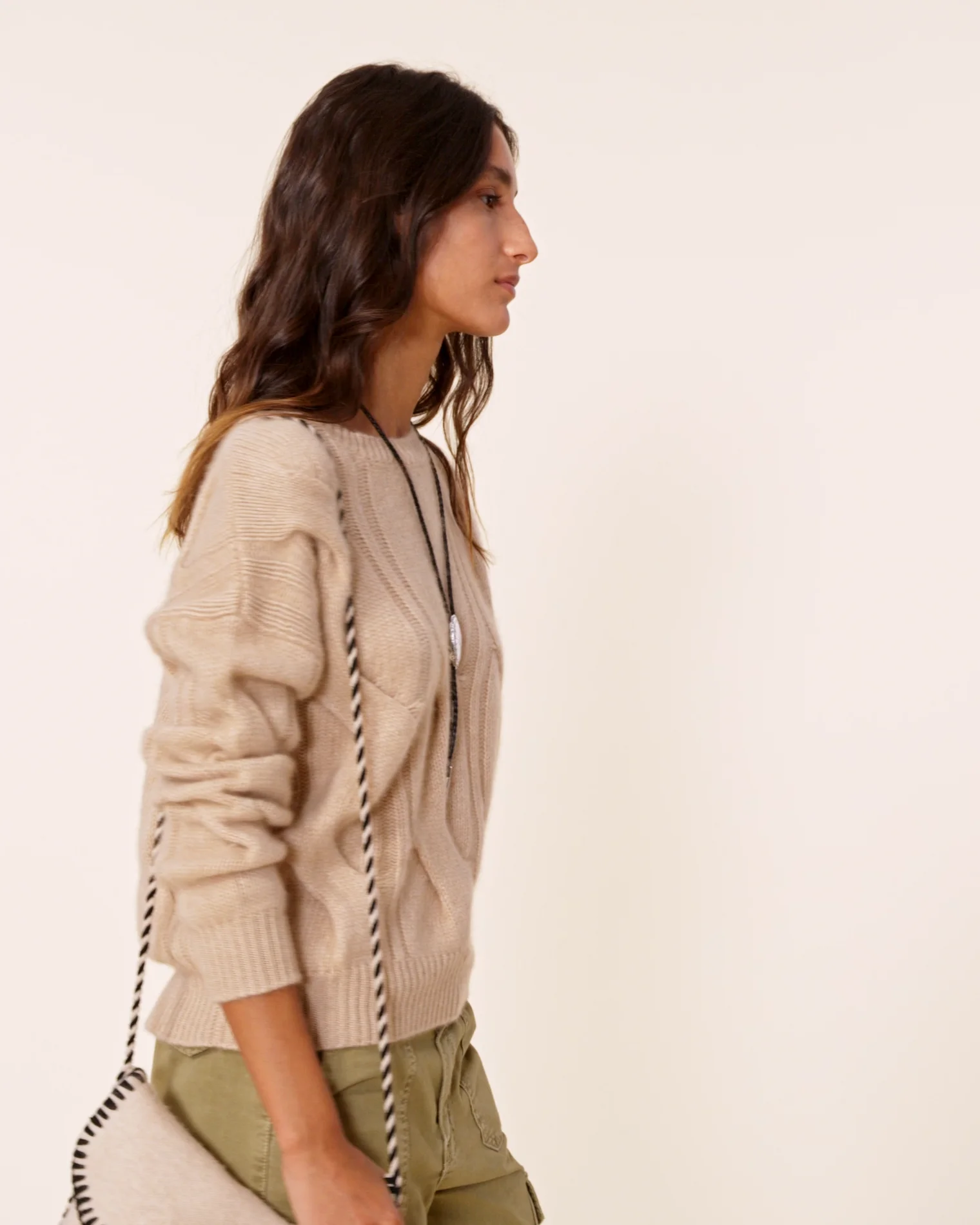 Twisted Round Neck Cashmere Sweater, 8-threads Organic Twisted Round Neck Cashmere Sweater, 8-threads Organic