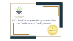BSD2 Pre-Kindergarten Program receives Gold Circle of Quality Award