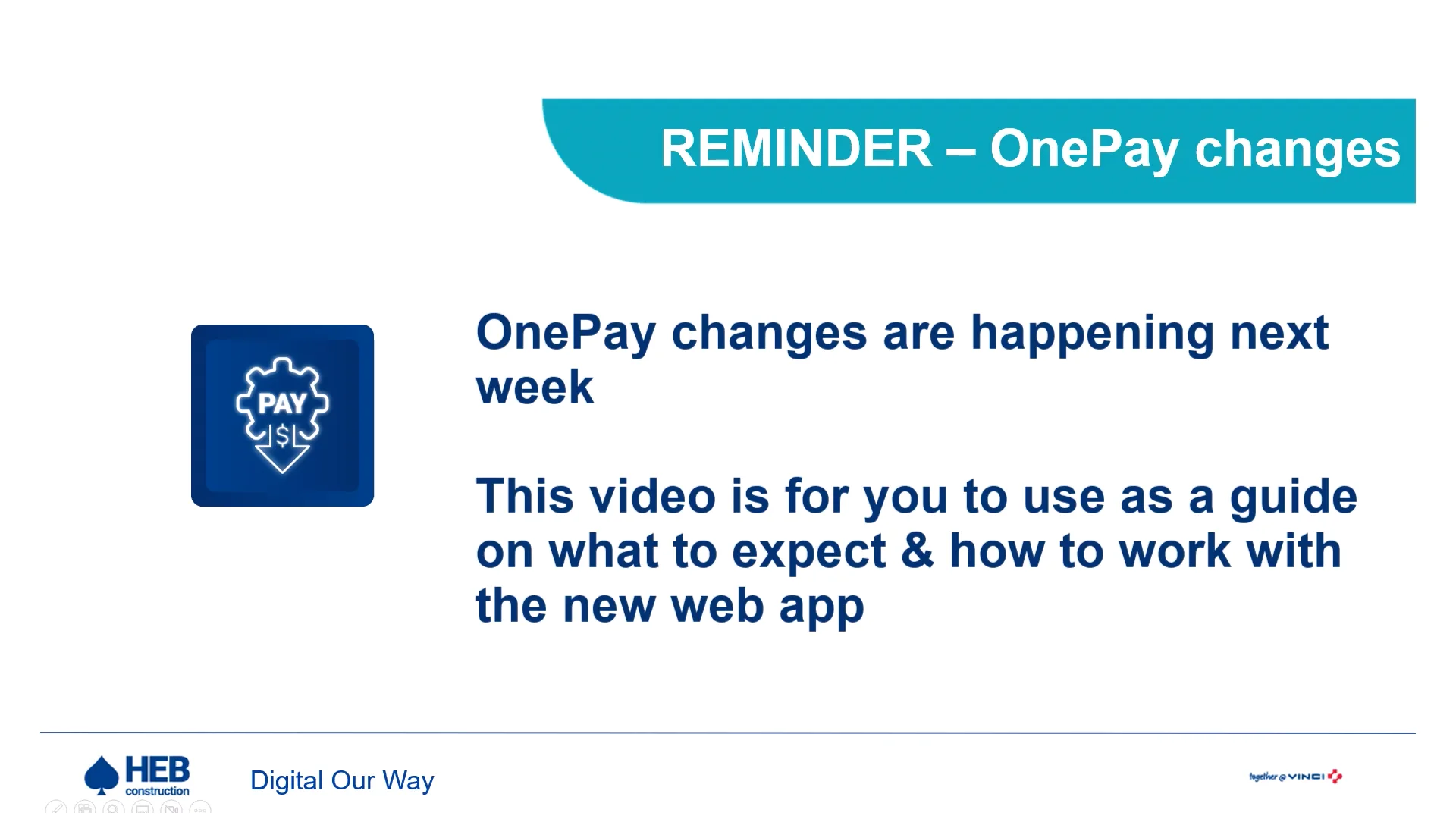 Changes to OnePay effective 25 September 2023 on Vimeo