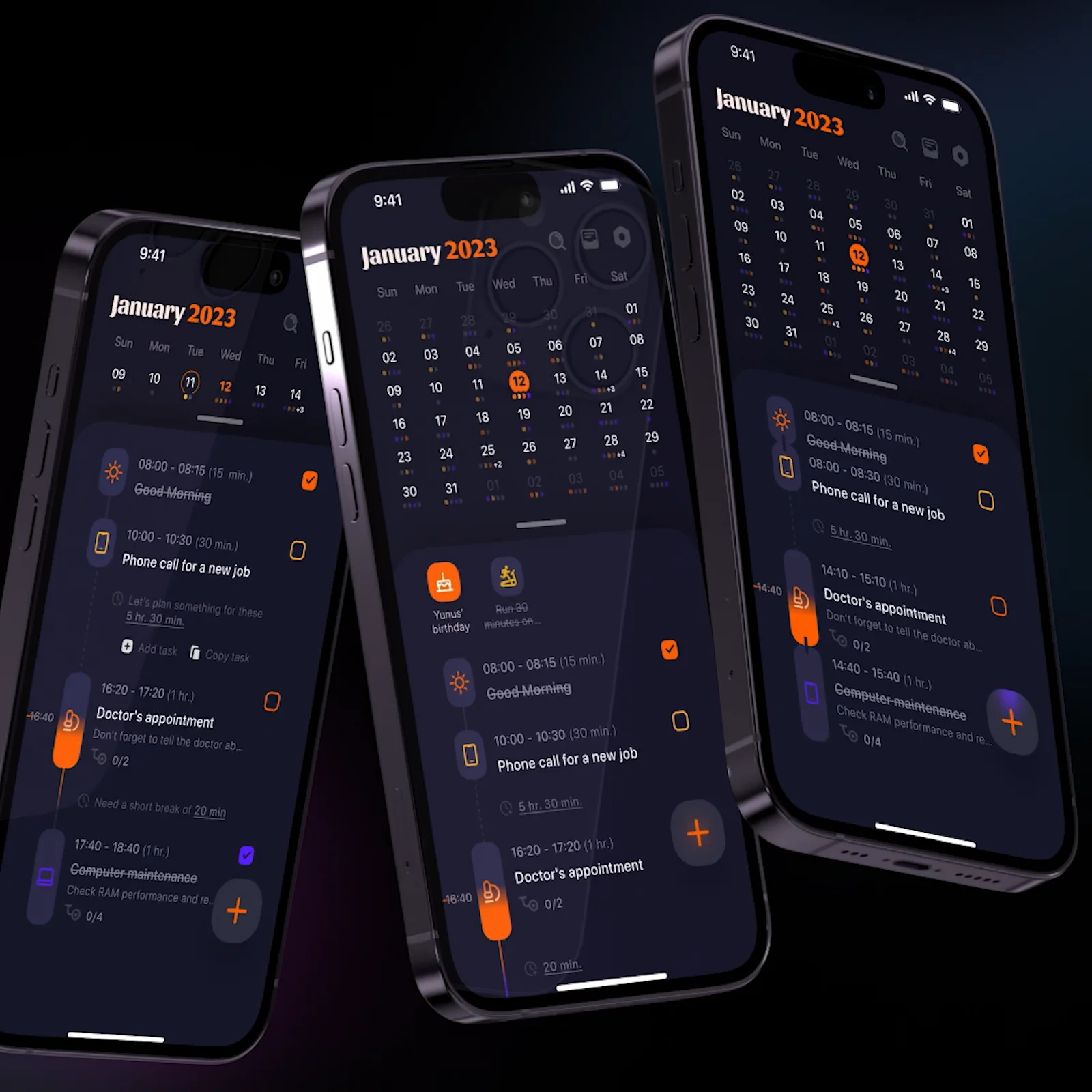 Structured daily planner app redesign on vimeo