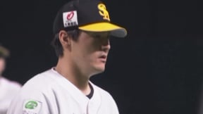 【7回表】空振り三振で吠えた!! ホークス・有原航平 気迫のこもる投球で7回2失点!!  2023年9月21日 福岡ソフトバンクホークス 対 千葉ロッテマリーンズ
