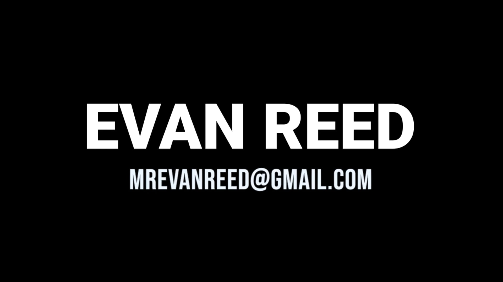 Evan Reed Producer/Videographer Reel