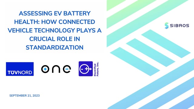Assessing EV battery health: how connected vehicle technology plays a crucial role in standardization