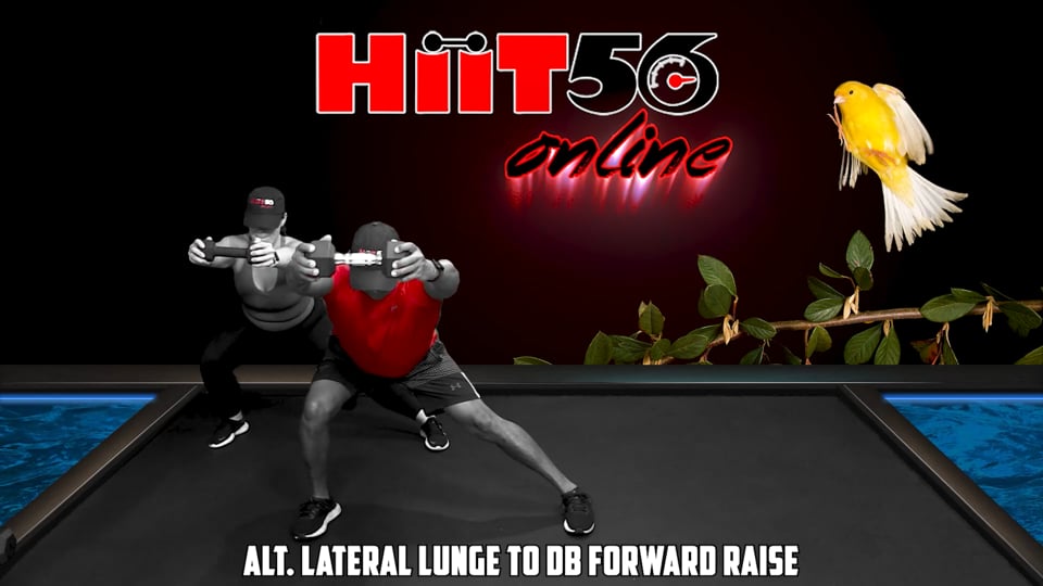 Alternating Lateral Lunge to Dumbbell Forward Raise