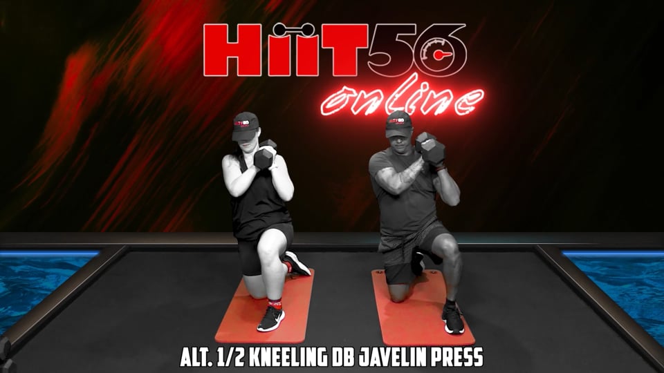 Alternating 1/2 Kneeling Dumbbell Javelin Press