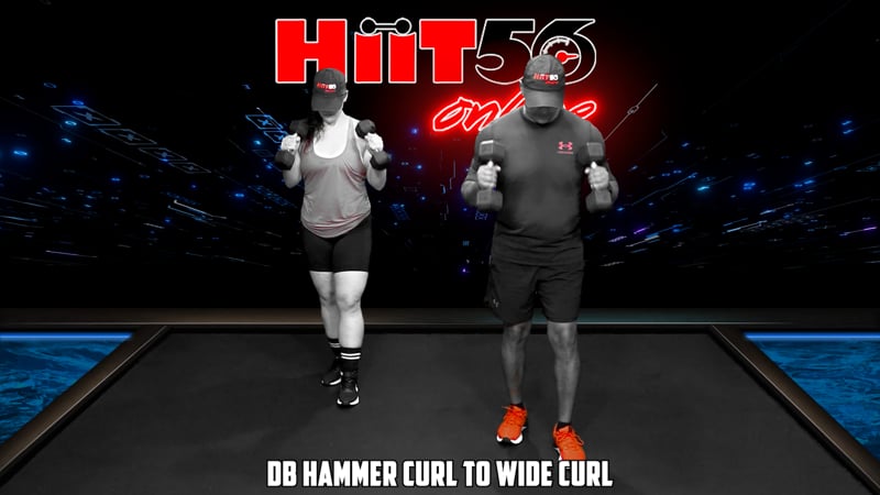 Dumbbell Hammer Curl to Wide Curl