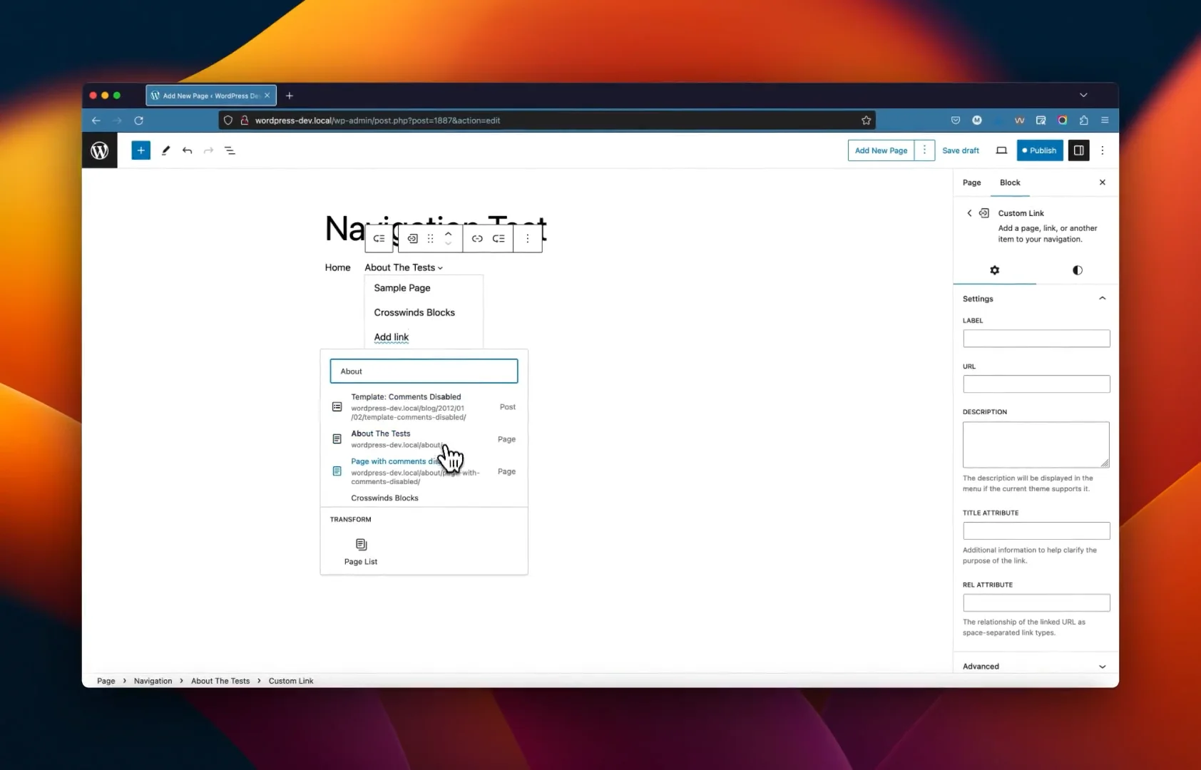 How to Create a Simple Menu with the Navigation Block on Vimeo
