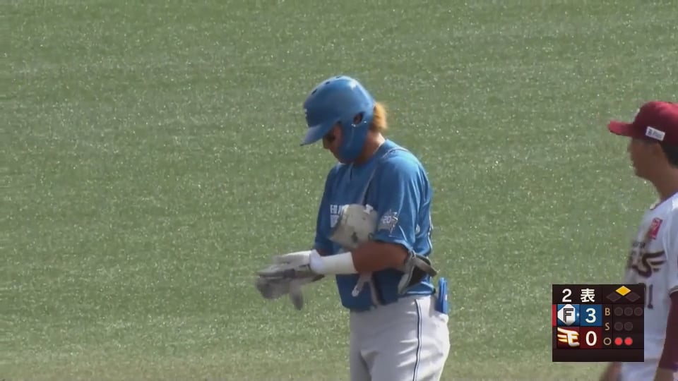 【ファーム】フルスイングで追加点!! ファイターズ・郡拓也の2点タイムリーヒット!!  2023年9月22日 東北楽天ゴールデンイーグルス 対 北海道日本ハムファイターズ