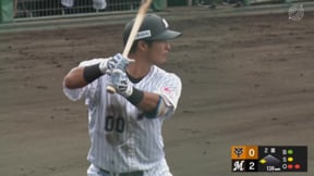 【ファーム】逆方向への大きな打球!! マリーンズ・池田来翔のタイムリーヒットで追加点!!  2023年9月22日 千葉ロッテマリーンズ 対 読売ジャイアンツ