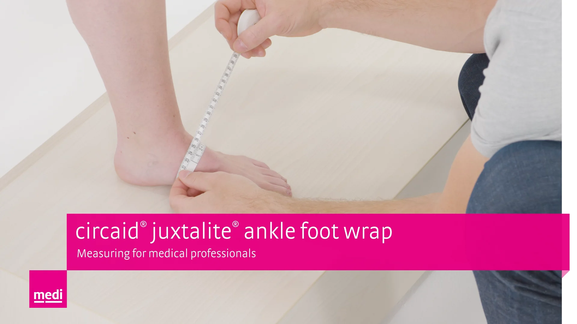 circaid® juxtalite® ankle foot wrap - Measuring for medical professionals  on Vimeo