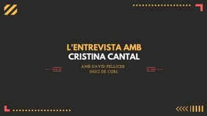 L'Entrevista amb Cristina Cantal -  Inici de curs al Gavià