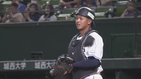 【ファーム】ルーキーのライオンズ・野田海人 矢のような送球で盗塁を防ぐ!!  2023年9月22日 埼玉西武ライオンズ 対 横浜DeNAベイスターズ