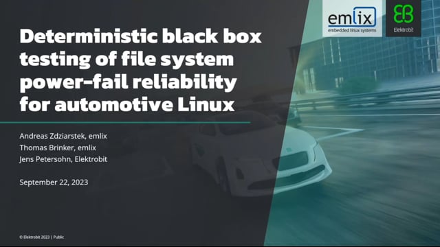 Black box testing with EB corbos Linux