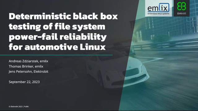 Black box testing with EB corbos Linux